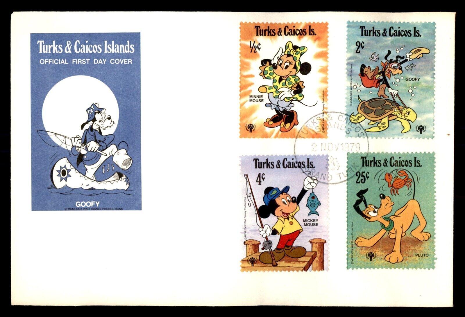Mayfairstamps Turks And Caicos Fdc 1979 Mickey Mouse And Friends First Day Cover
