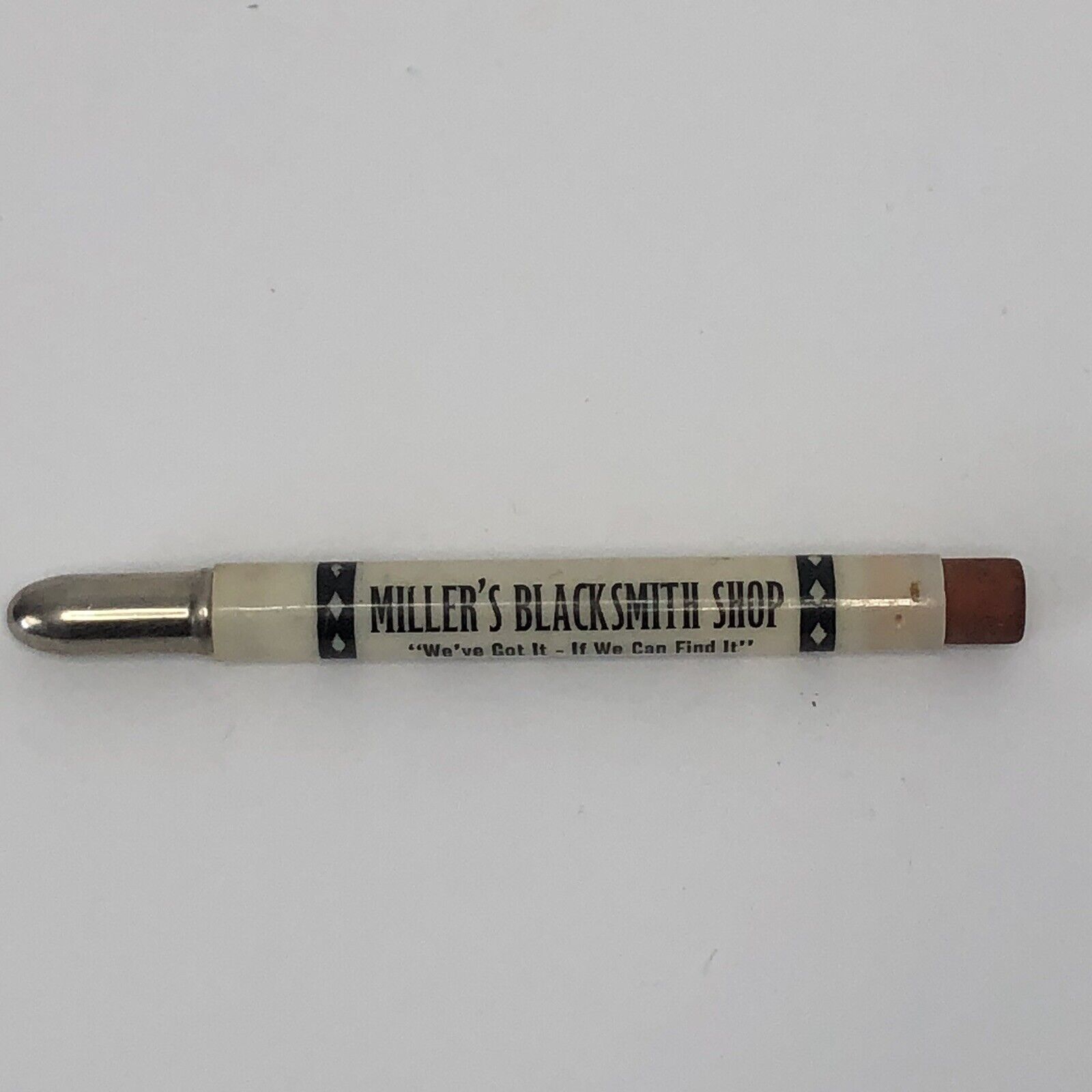Vintage Miller’s Blacksmith Shop Bullet Pencil Burton Ohio 44021