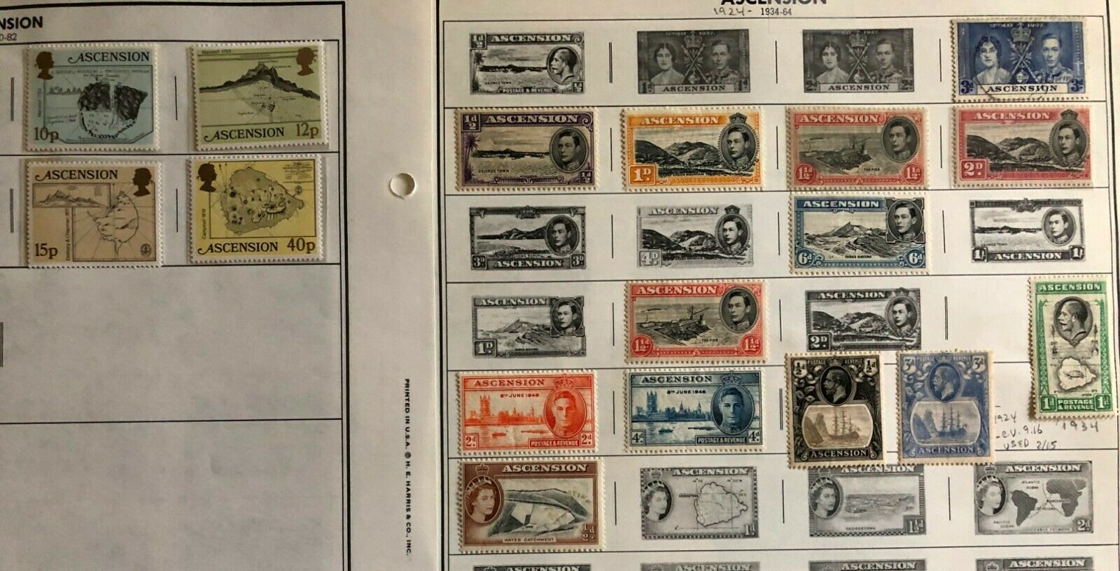 Lot Of Ascension Old Stamps Mh/mnh
