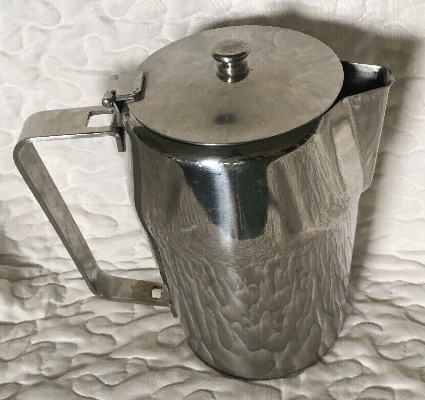 Vtg Braniff International Airlines Stainless Coffee / Drink Pitcher 18-8 Japan