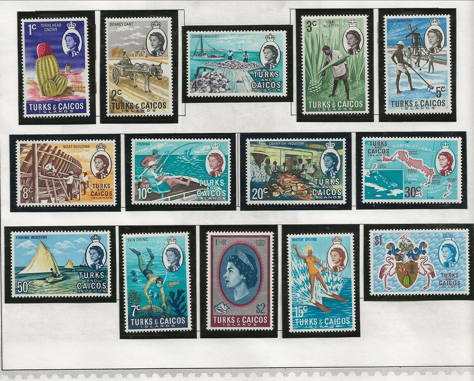 Turks & Caicos Sc 217-30 Nh Issue Of 1970 - Local Life