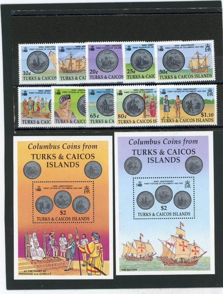 Turks & Caicos 1992 Coins Scott#998-1009 Mint Lh