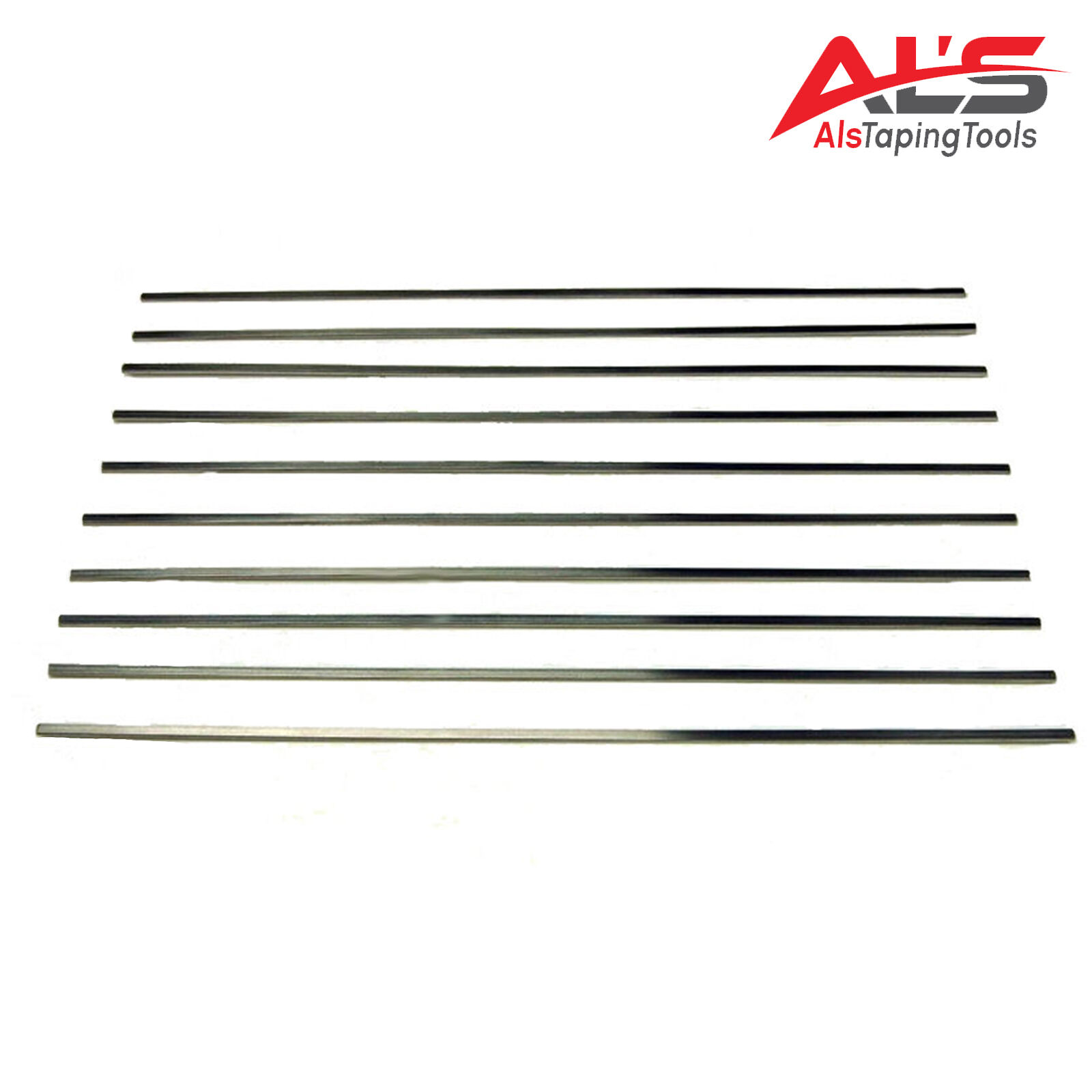 12" Stainless Steel Drywall Flat Box Blades - 10 Pack