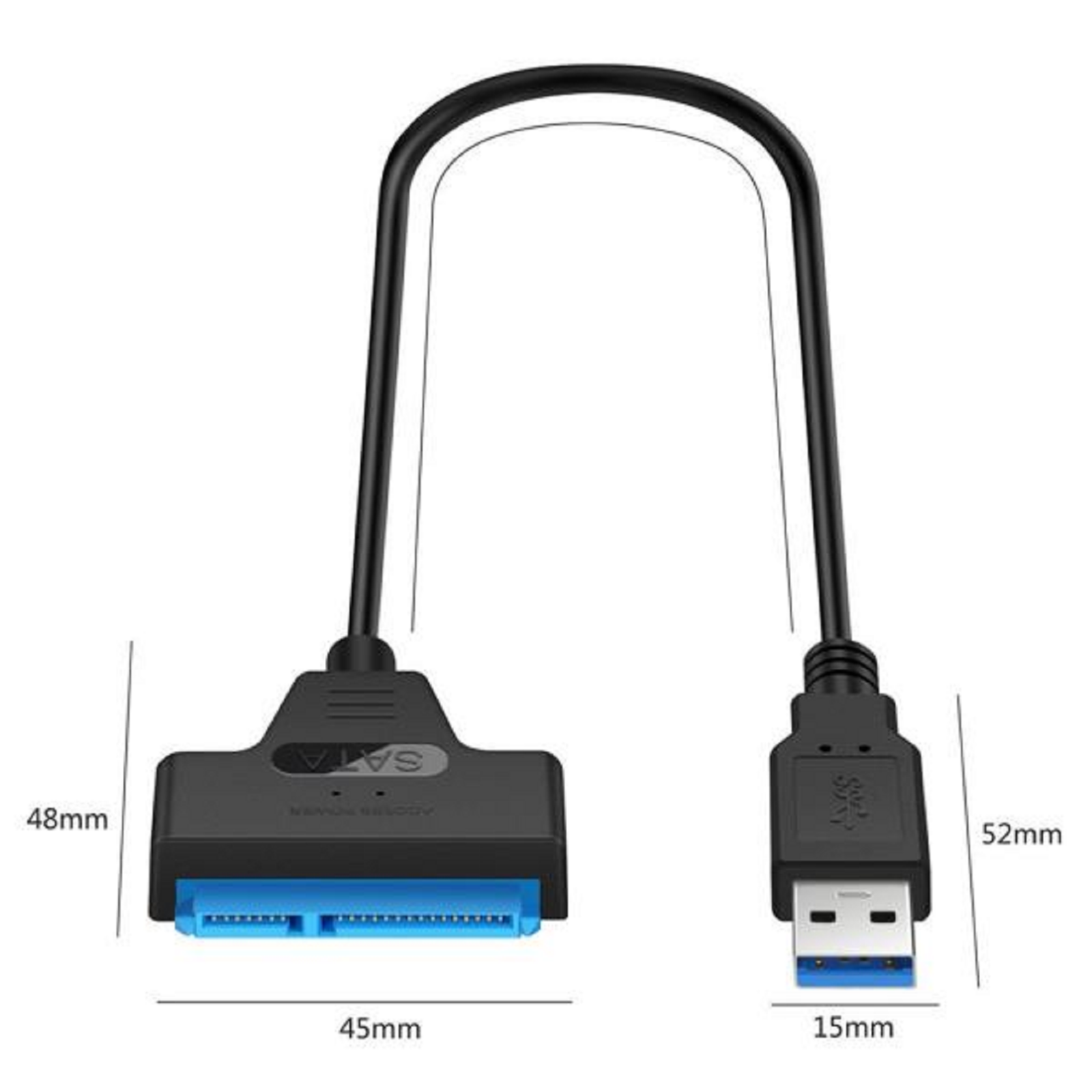 Usb 3.0 To 2.5" Sata Iii Hard Drive Adapter Cable-sata To Usb3.0 Converter Black