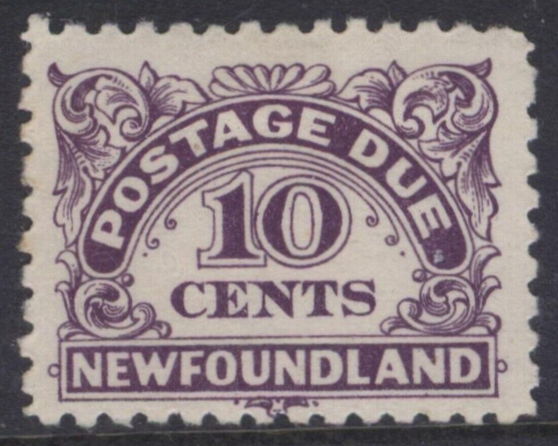 Newfoundland J6 1939 10c Dark Violet Postage Due Issue P10.3x10.3 Mph