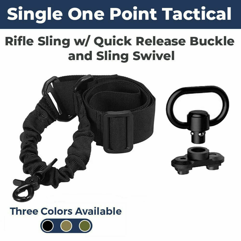 New Tactical Single Point Rifle Gun Sling W/ Quick Release Buckle - Us Seller