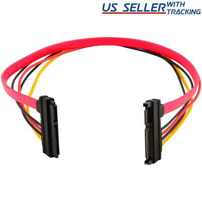 15+7 Pin Sata Hdd Extension Cable Data & Power Male To Female, 19" / 50cm