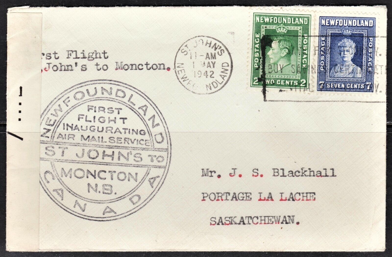 Newfoundland Scott 254, 258 Tied To A 1st Flight Cover. Free Ship For Any Add...