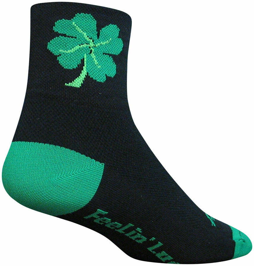 Sockguy Classic Lucky Socks - 3 Inch, Black, Large/x-large