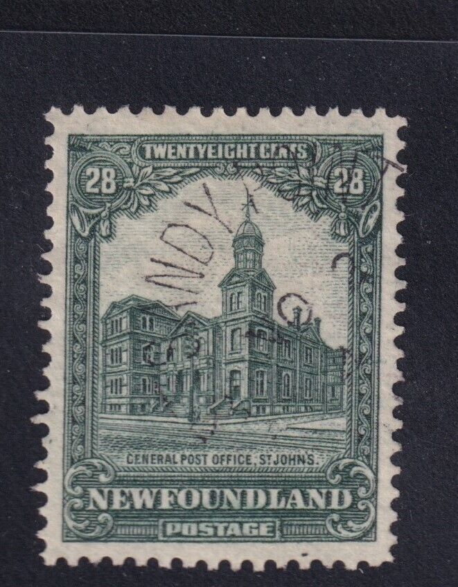 Newfoundland Stamp #158  1928  28 Cents General Post Office Vf Used