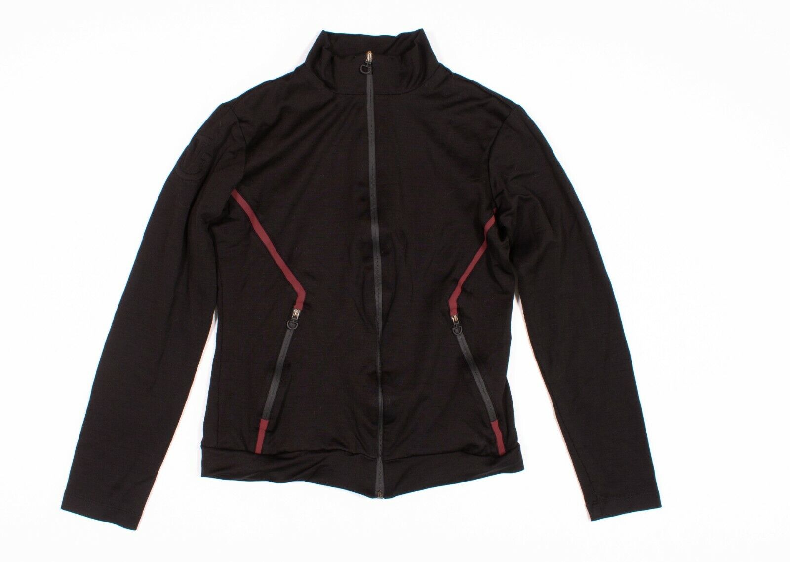 Kids Cavalleria Toscana Black Wool Blend Full Zip Equestrian Riding Jacket Xl
