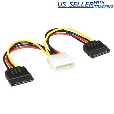 Molex To Sata Power Cable Splitter Adapter Extension, 8" 20cm 18awg