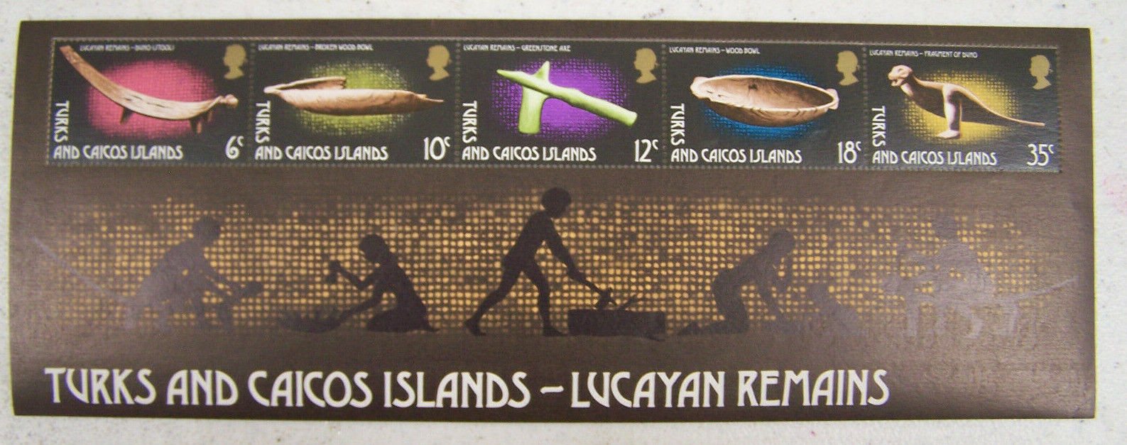 Turks & Caicos Islands Mnh #288-292a 1974 Lucayan Remains Indian Artifacts