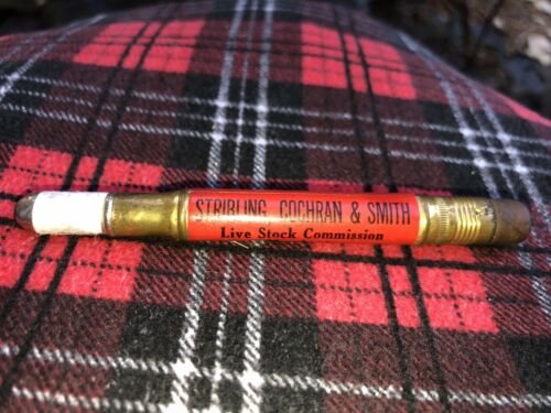 Vintage Bullet Pencil - Stribling Cochran Smith Live Stock Yards Oklahoma City