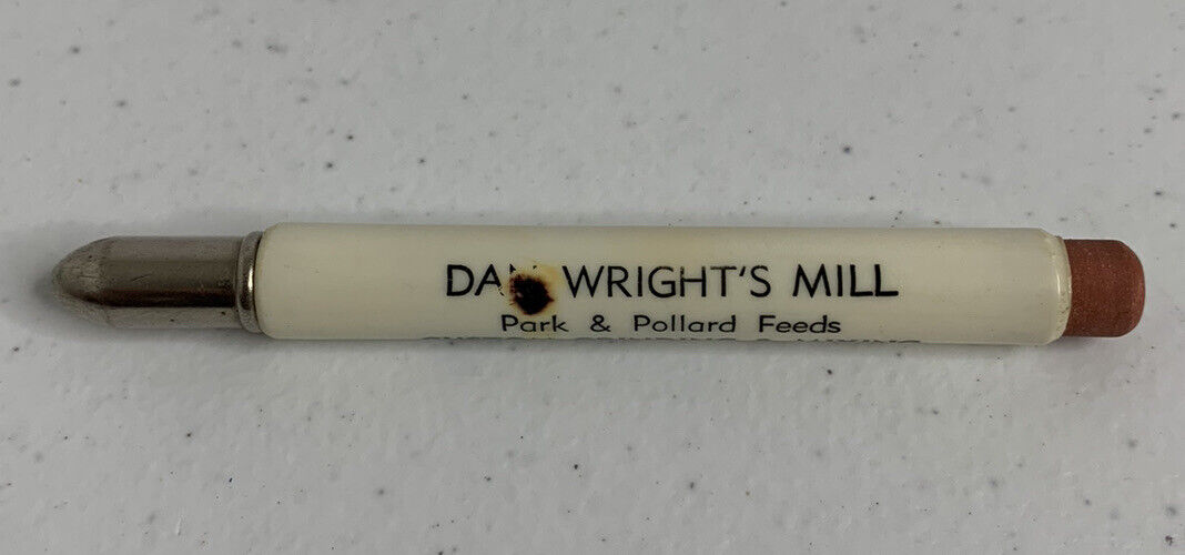 Vintage Dan Wright’s Mill Bullet Pencil P/o Manlius, N.y. Ph. 183-j 1960s Rare Z