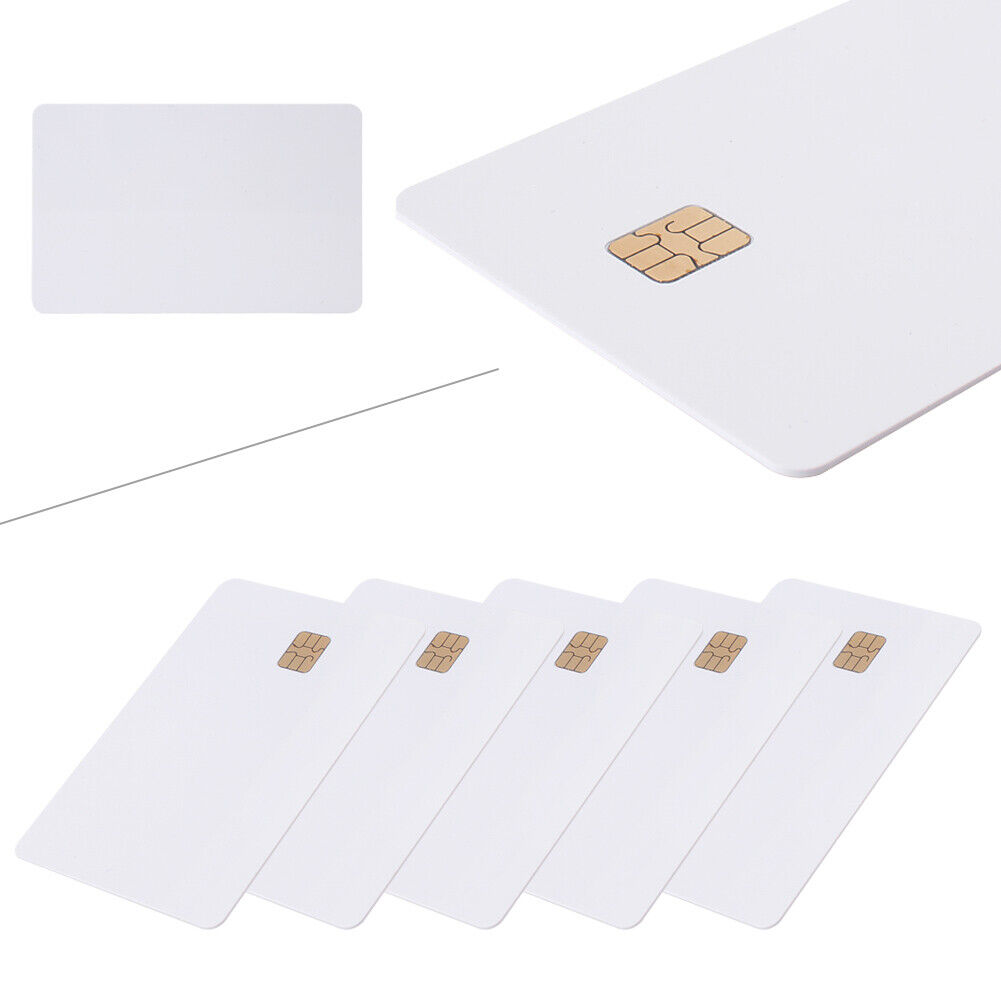 5 Pcs Iso Pvc Ic W/ Sle4442 Chip Blank Smart Card Contact Ic Card Safety  Hs