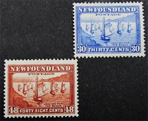 Nystamps Canada Newfoundland Stamp # 198. 199 Mint Og H   D30x692