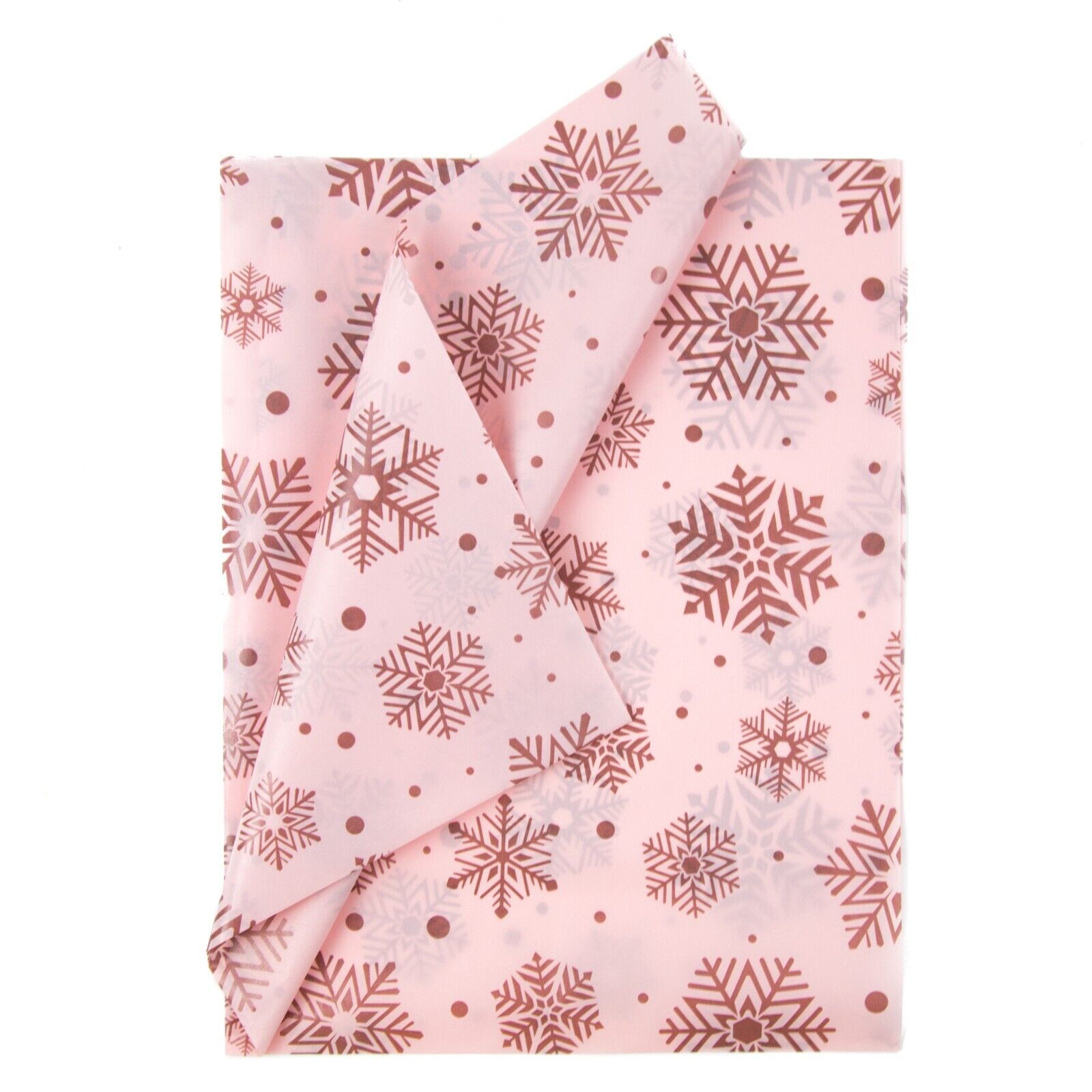 Tissue Paper - Rose Gold Snowflakes - 100 Sheets