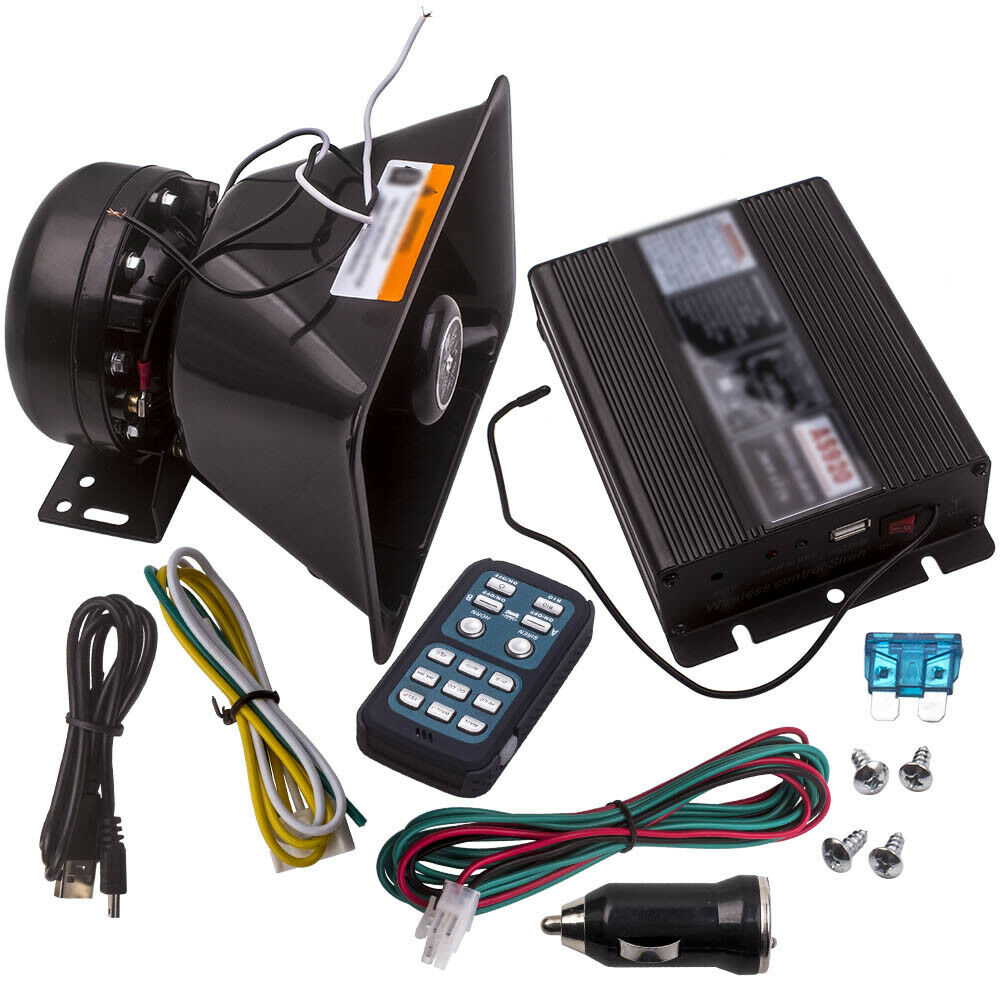 400w 8 Sound Car Warning Alarm Fire Horn Pa Speaker Mic System New Universal