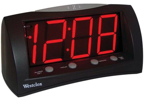 Westclox 1.8" Red Led Oversized Digital Snooze Alarm Clock (black) 66705