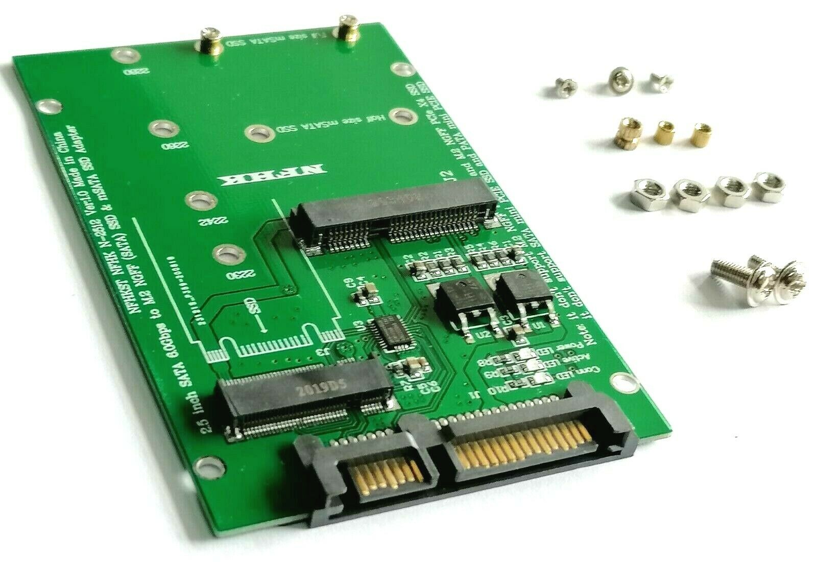 Mini Pci-e B M-key M.2 Ngff & 2.5" Msata Ssd To Sata Iii 3.0 Converter Adapter